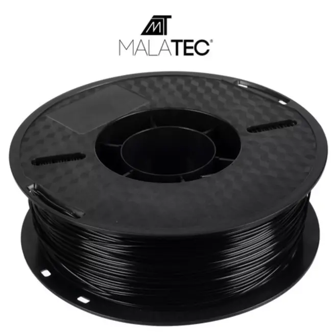 Malatec PLA 3D Filament 1kg 1.75mm Zwart - Milieuvriendelijk en Duurzaam voor 3D Printen