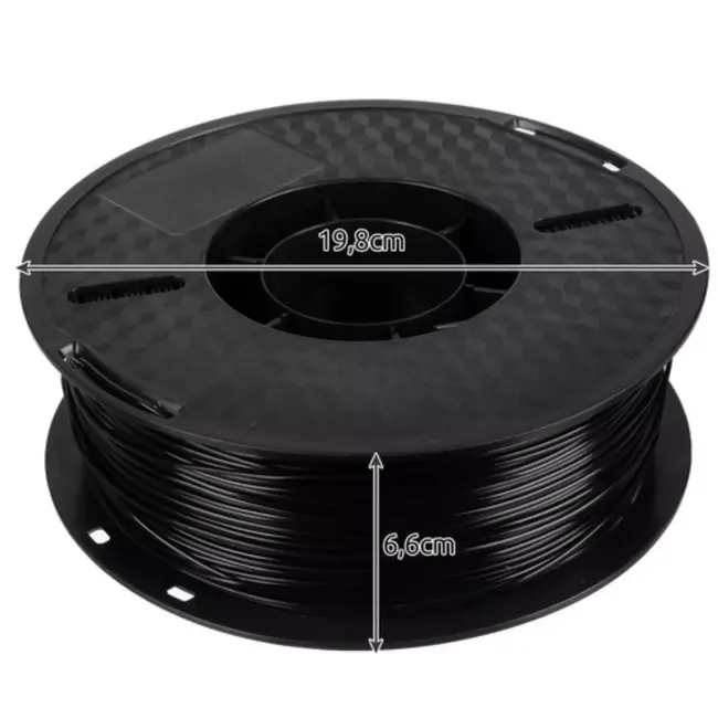 Malatec PLA 3D Filament 1kg 1.75mm Zwart - Milieuvriendelijk en Duurzaam voor 3D Printen