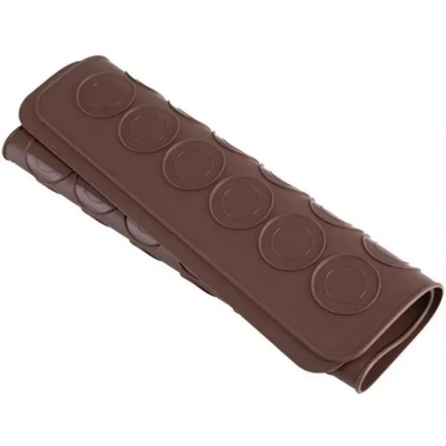 Ruhhy Siliconen Koekjesvorm - Perfect voor Macarons en Koekjes - 48 Ringen - Bruin