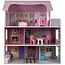 Kruzzel Houten Poppenhuis - Ruime Villa van 70 cm - Inclusief Meubels - Ideaal voor Kinderen