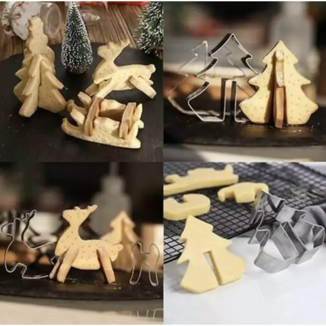 Ruhhy Kerst Snijset - 3D Koekjesvormen - Roestvrij Staal - Creatief en Veelzijdig