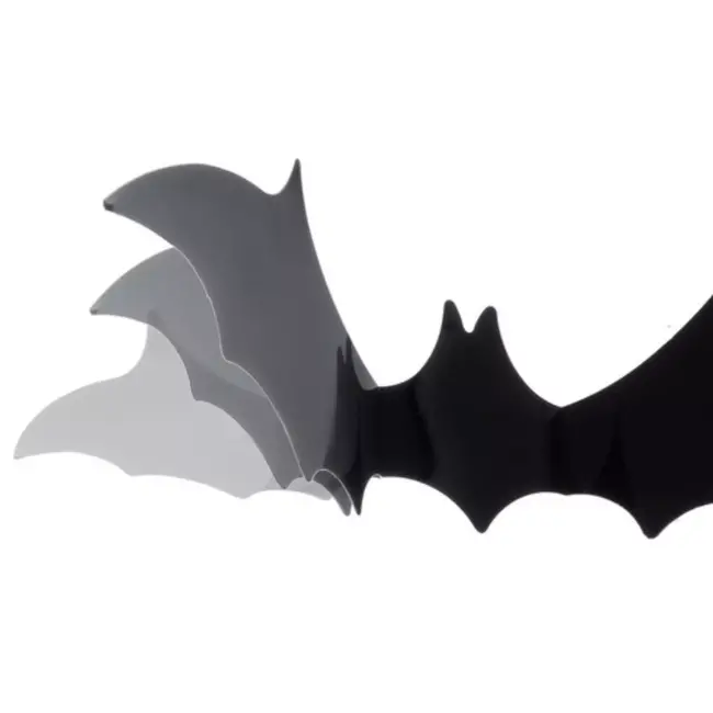 Malatec Bat Grote Vleermuizenset - Halloween Decoratie - Drie Maten - Realistisch Ontwerp