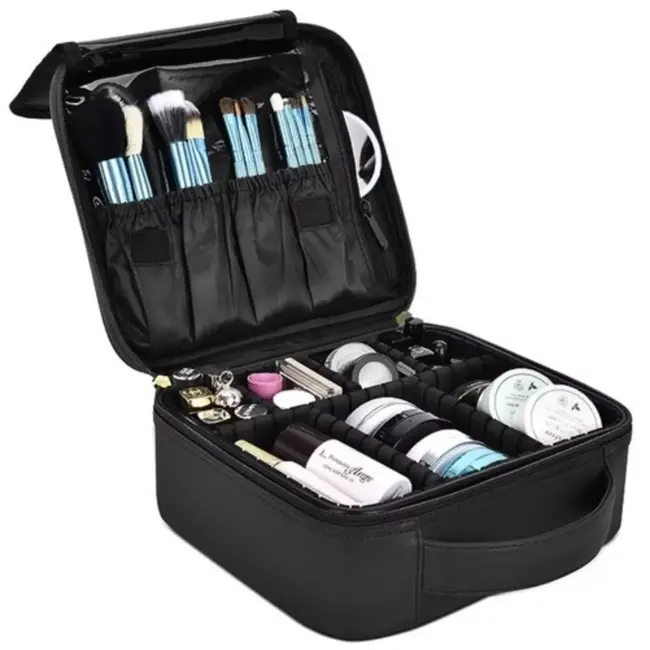 Soulima Cosmetic Bag - Stijlvolle en Praktische Organizer voor Cosmetica - Zwart