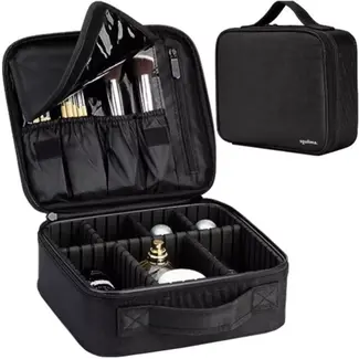 Soulima Cosmetic Bag - Stijlvolle en Praktische Organizer voor Cosmetica - Zwart