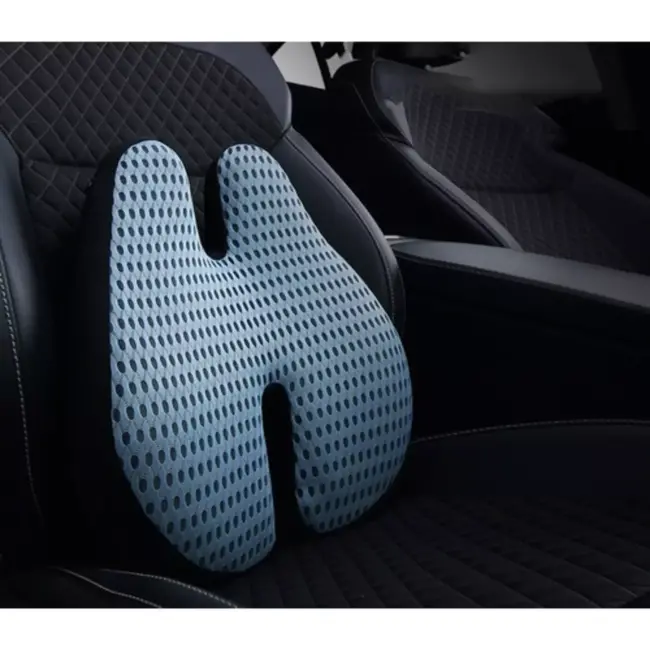 Malatec Memory Lumbar Pillow - Ergonomische Rugsteun - H-Vormig Ontwerp - Comfort & Pijnverlichting