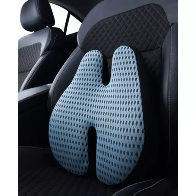 Malatec Memory Lumbar Pillow - Ergonomische Rugsteun - H-Vormig Ontwerp - Comfort & Pijnverlichting