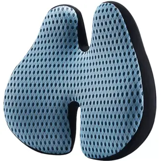 Malatec Memory Lumbar Pillow - Ergonomische Rugsteun - H-Vormig Ontwerp - Comfort & Pijnverlichting
