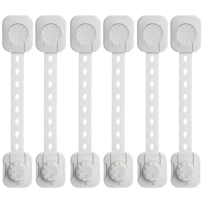 Ruhhy Kinderslot Kastjes - Zelfklevend en Veilig - 6 Stuks Wit voor Babyveiligheid