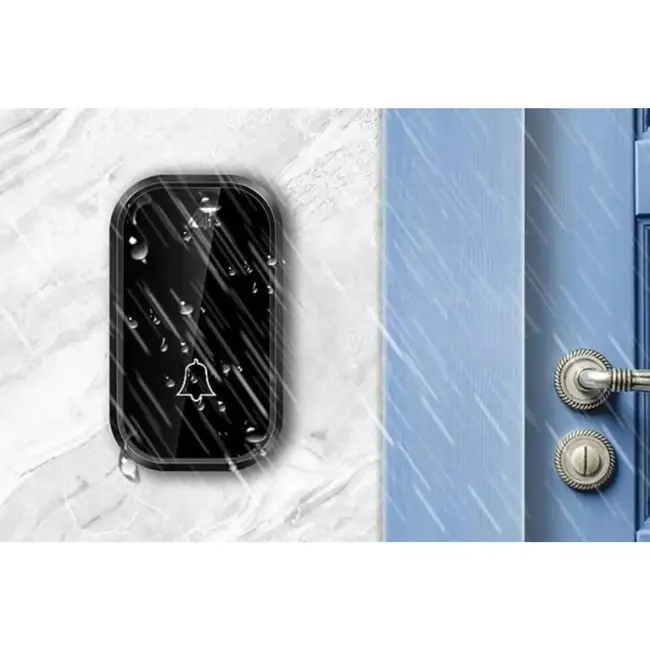 Malatec Draadloze Deurbel - IP44 Waterdicht, Zwart - Veelzijdig en Gebruiksvriendelijk