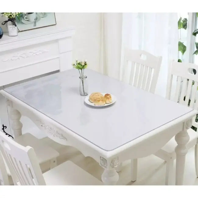 Ruhhy Tafelbeschermer Transparant 120x60cm - Polycarbonaat Tafelzeil - Duurzaam en Veilig