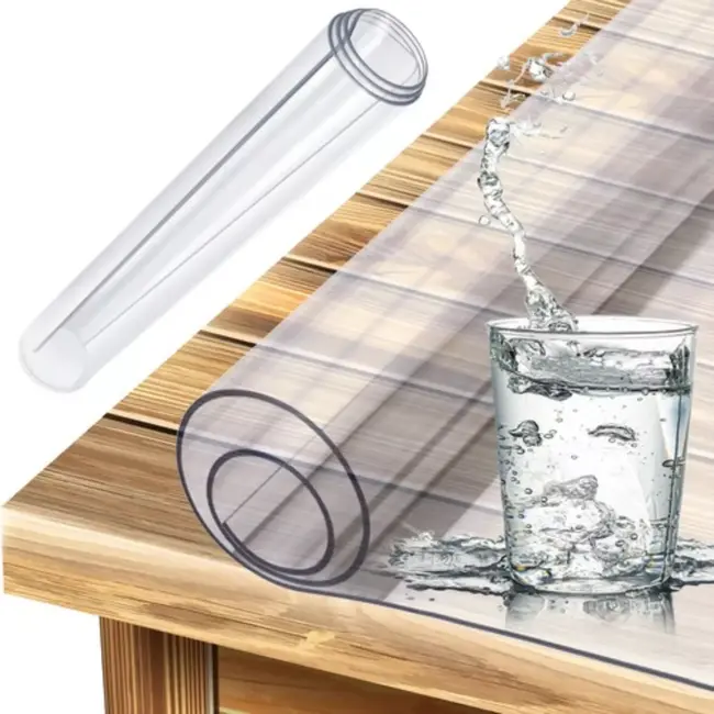 Ruhhy Tafelbeschermer Transparant 120x60cm - Polycarbonaat Tafelzeil - Duurzaam en Veilig
