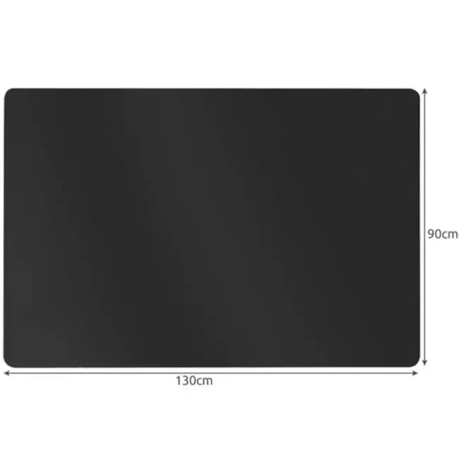 Ruhhy Beschermende Stoelmat 90x130cm - Zwart - Polypropyleen - Duurzame Vloerbeschermer
