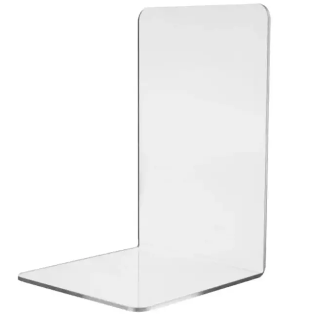 Ruhhy Transparante Boekensteunen: Elegante Oplossing voor Boekenopslag - 6 stuks