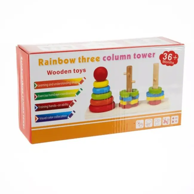 Kruzzel Houten Sorteerder Puzzel - Educatief Speelgoed voor Jonge Kinderen