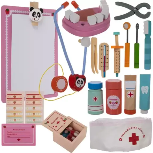 Kruzzel Houten Doktersset - Educatief en Creatief Speelgoed voor Kinderen