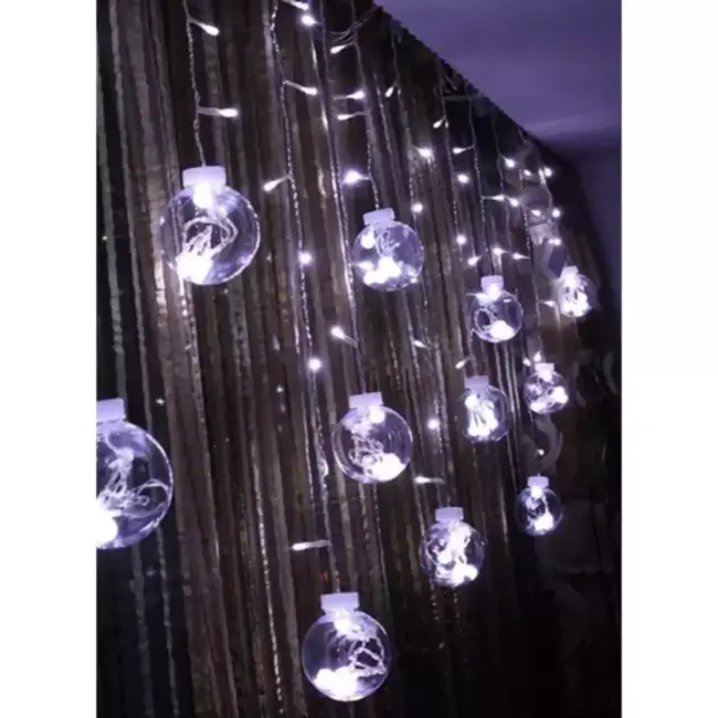 Ruhhy Bal Lichtgordijn 108 LED USB - Koel Wit Licht voor een Moderne Sfeer