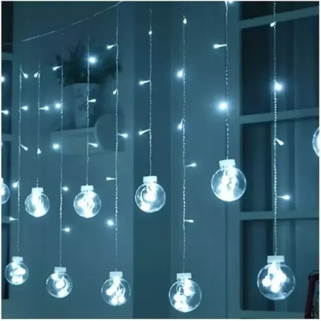 Ruhhy Bal Lichtgordijn 108 LED USB - Koel Wit Licht voor een Moderne Sfeer