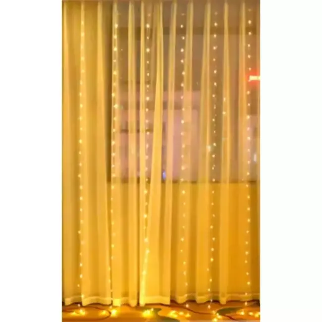 Ruhhy Lichtgordijn 300 LED USB - Warm Wit Licht voor een Gezellige Sfeer