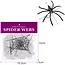 Malatec Kunstmatig Spinnenweb met 2 Spinnen - Perfect voor Halloween Decoratie