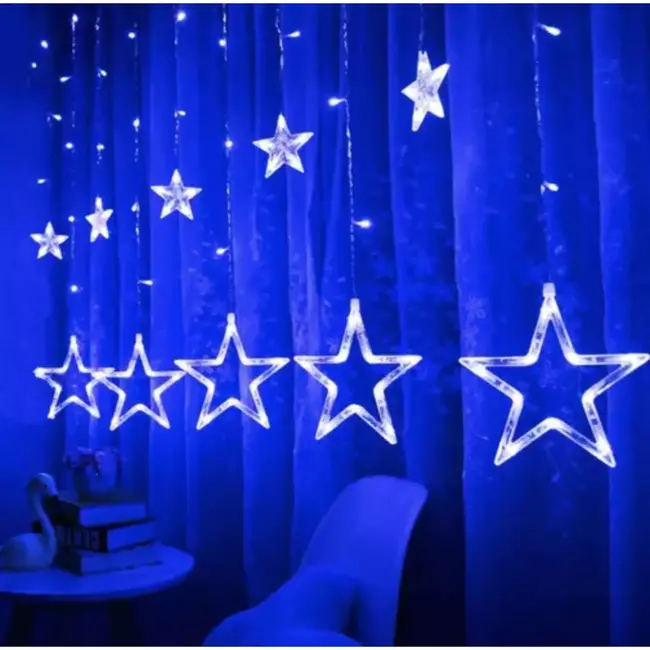 Ruhhy Lichtgordijn 138 LED USB - Koel Wit Licht voor een Eigentijdse Sfeer