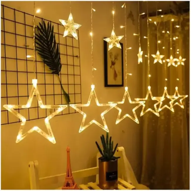 Ruhhy Lichtgordijn 138 LED USB - Warm Wit Licht voor een Gezellige Sfeer