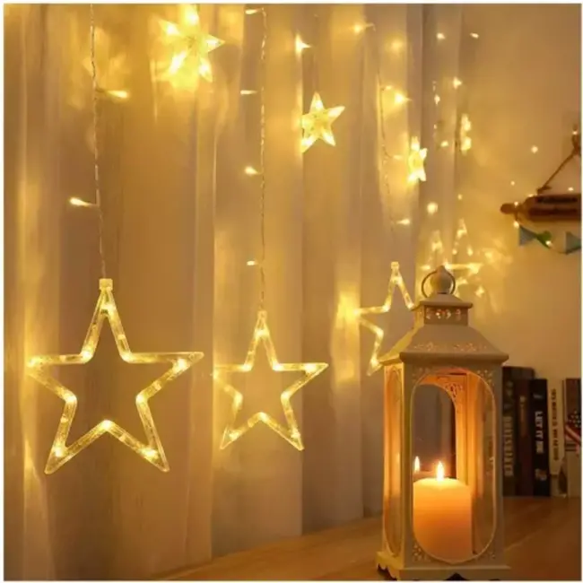 Ruhhy Lichtgordijn 138 LED USB - Warm Wit Licht voor een Gezellige Sfeer