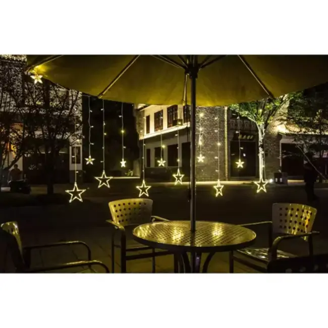 Ruhhy Lichtgordijn 138 LED USB - Warm Wit Licht voor een Gezellige Sfeer