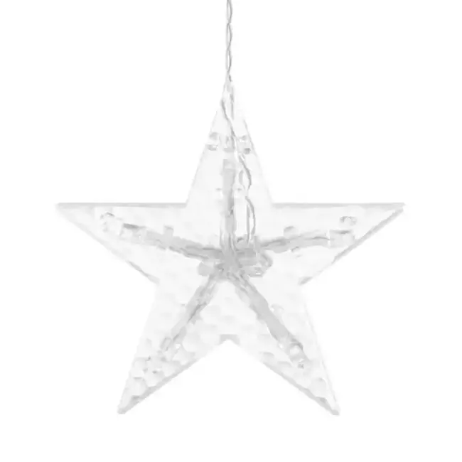 Ruhhy Sneeuwvlok en Sterren LED Lichtgordijn 138 LED - Koel Wit Licht - Energiezuinig en Waterdicht