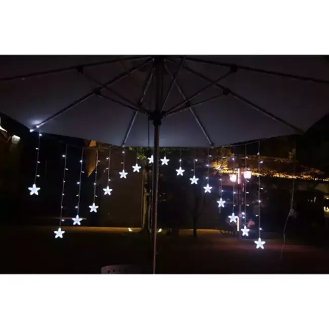 Ruhhy Sterren LED Lichtgordijn 136LED - Koel Wit Licht - Energiezuinig en Waterdicht