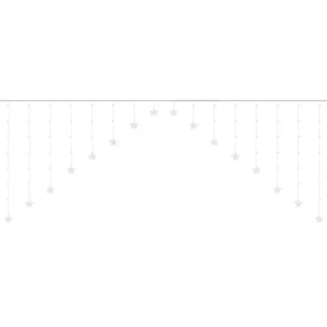 Ruhhy Sterren LED Lichtgordijn 136LED - Warmwit Verlichting - Energiezuinig en Waterdicht