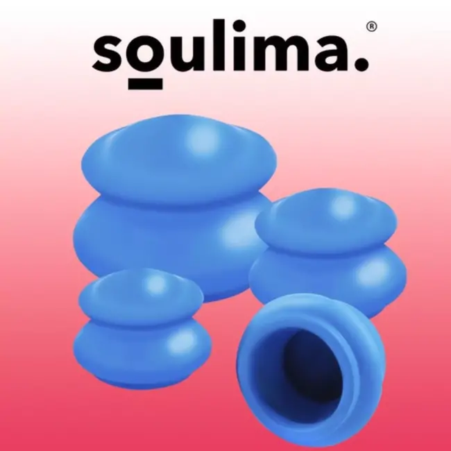 Soulima Therapeutische Chinese Rubberen Cups - Set van 4 voor Volledige Lichaamsmassage