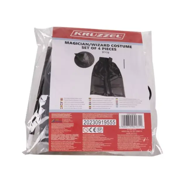 Kruzzel Tovenaarskostuum voor Kinderen - Word een Jonge Magiër - 4 Delige set