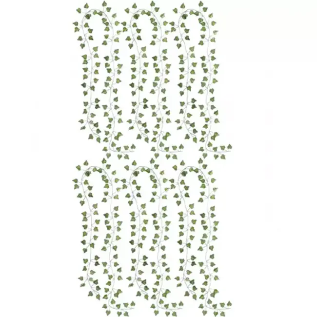 Gardlov Kunstmatige Klimop - Muur & Balkon Decoratie - 12.6m (6 x 2,1 meter) Groene Slinger