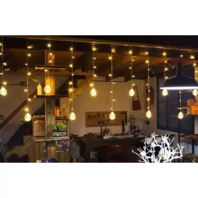 Ruhhy LED Bal Lichtgordijn 108 - Warmwit Verlichting - Energiezuinig en Waterdicht
