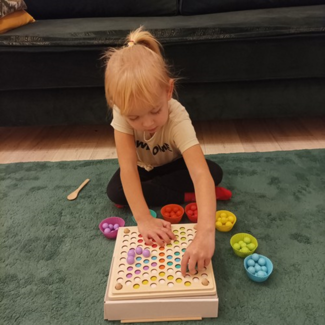 Kruzzel Houten Puzzel Kralen: Stimuleer Creativiteit en Motoriek bij Kinderen