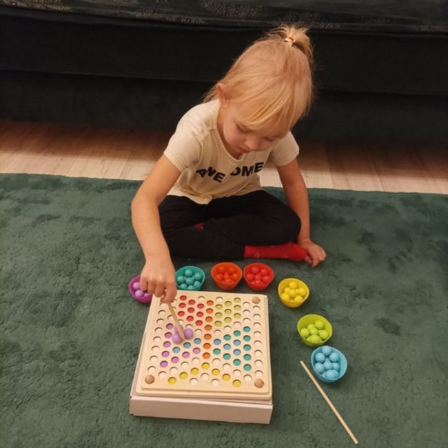 Kruzzel Houten Puzzel Kralen: Stimuleer Creativiteit en Motoriek bij Kinderen