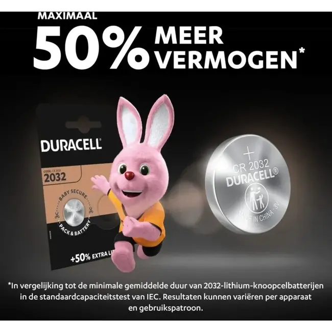 Duracell 20 stuks lithium knoopcellen - 3V - veelzijdig en betrouwbaar - CR2032/DL2032