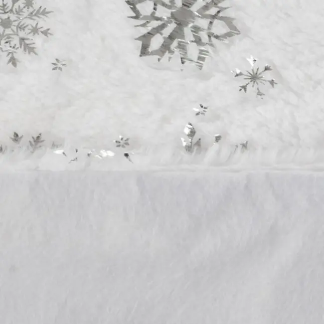 Ruhhy Kerstboommat 78cm - Decoratief met Zilveren Sterren en Sneeuwvlokken