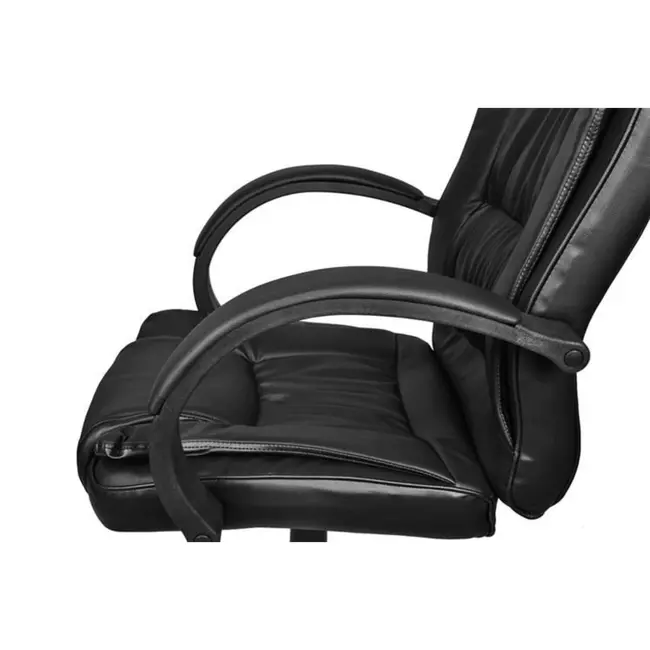 Malatec Eco-Leren Bureaustoel Zwart - Ergonomisch en Stijlvol voor Uw Kantoor