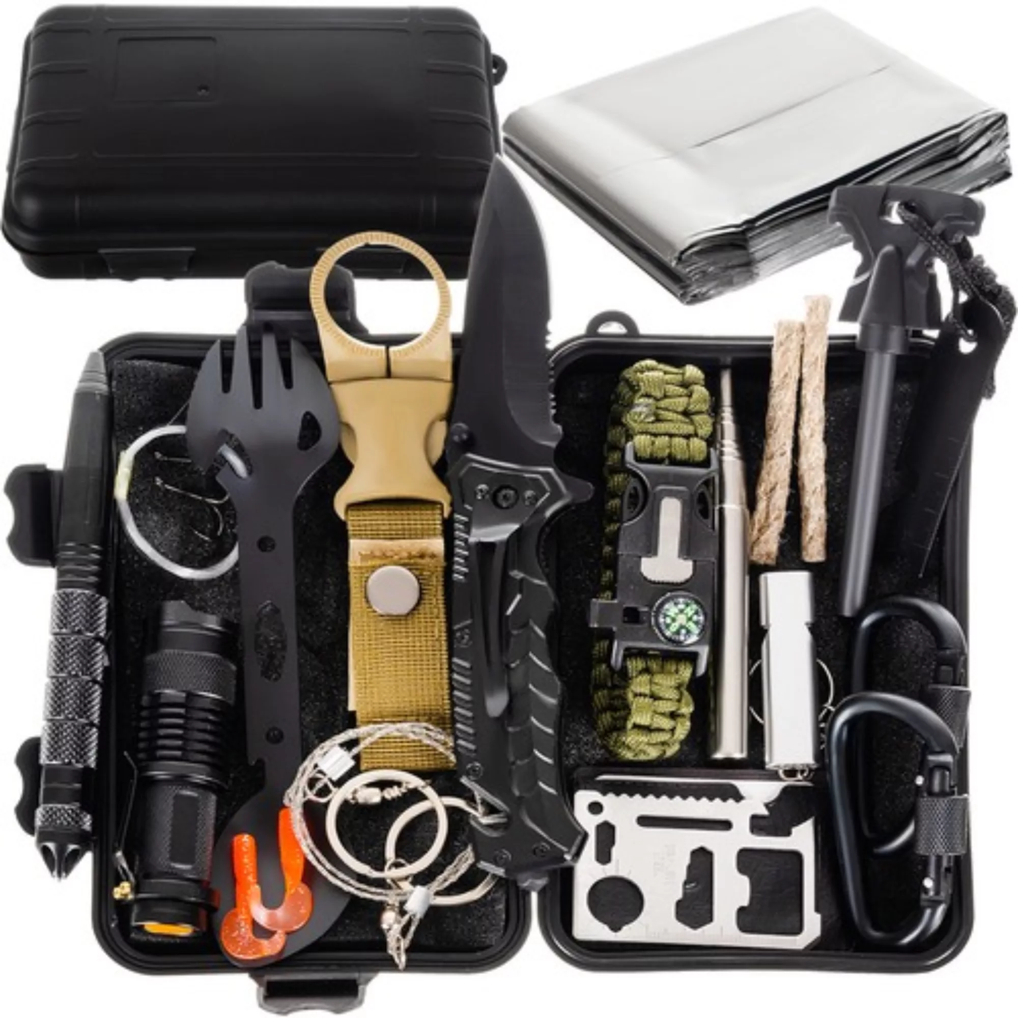 Survival of the Fittest 3枚セット Survival Kit 32in1: – Kleur Zwart/Geel/Zilver – Trizand - 2Cheap