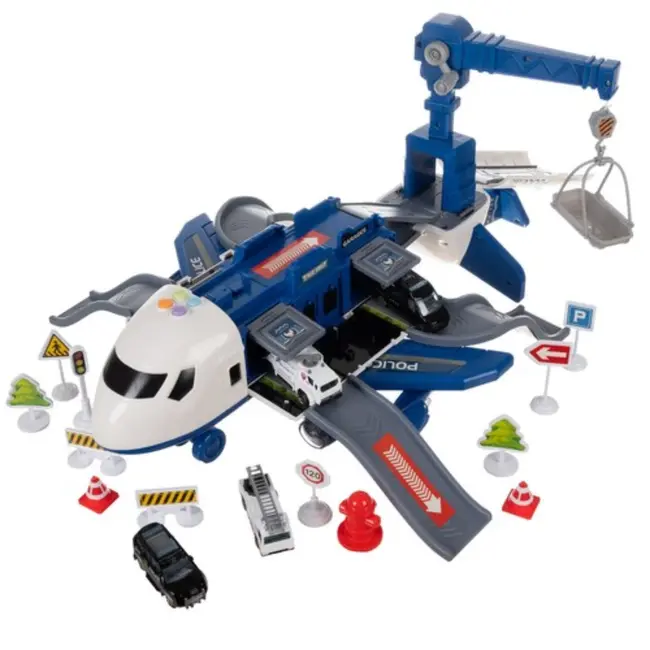 Ruhhy Uitklapbare Politie Vliegtuig Speelset - Spannend en Educatief Speelgoed voor Kinderen