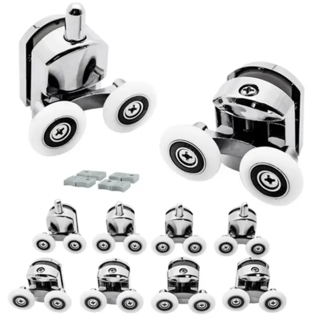 Ruhhy Douchecabine Wieltjes Set van 8 - Soepele en Veilige Douchedeuren