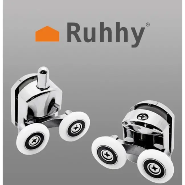 Ruhhy Douchecabine Wieltjes Set van 8 - Soepele en Veilige Douchedeuren