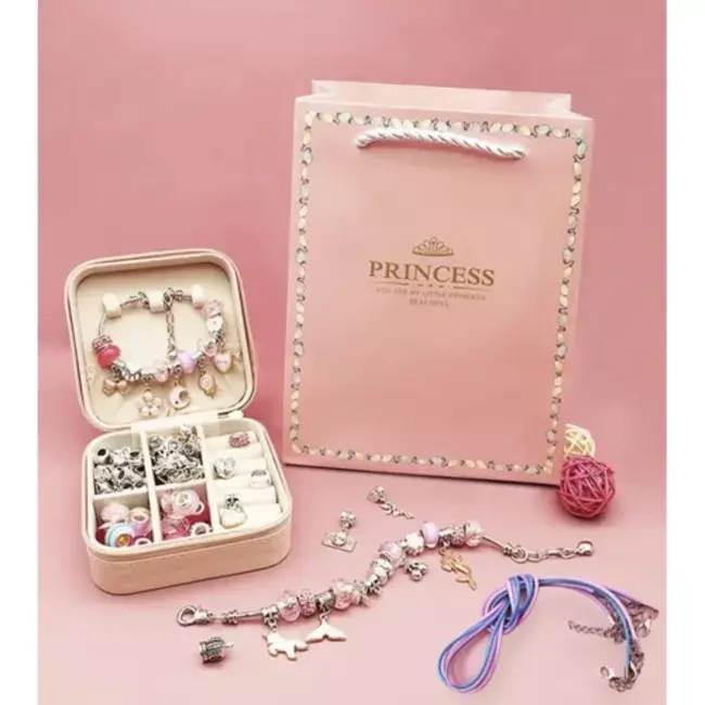 Kruzzel Sieraden Maken Set - 69-Delige DIY Bedelarmbanden Kit - Inclusief Opbergkoffer