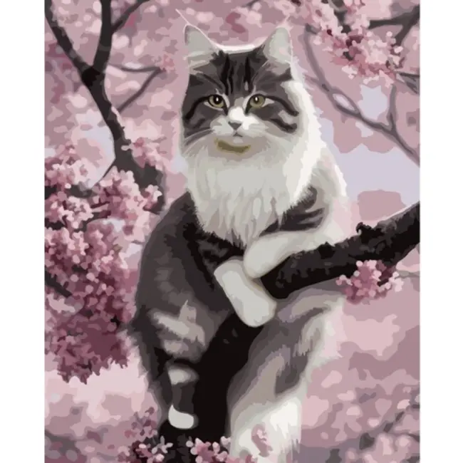 Maaleo Schilderen op Nummer 40x50cm Kitten - Ontspan en Creëer Kunst