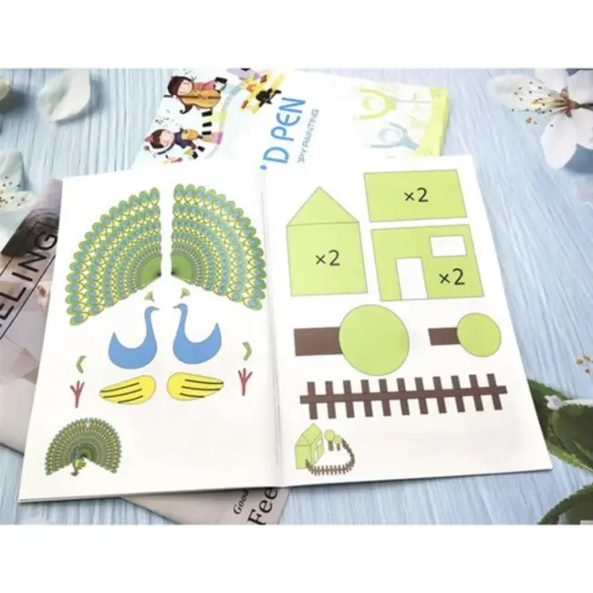 Maaleo 3D Pen Sjablonenboek - 40 Creatieve Ontwerpen voor 3D Kunst