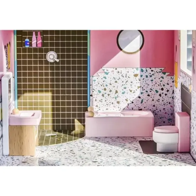 Ruhhy Houten Poppenhuismeubelset - 22 Delen - Perfect voor Creatief Spel