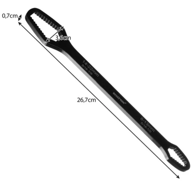 Ruhhy Universele Ringsleutel 8-22mm - Multifunctioneel en Duurzaam Gereedschap