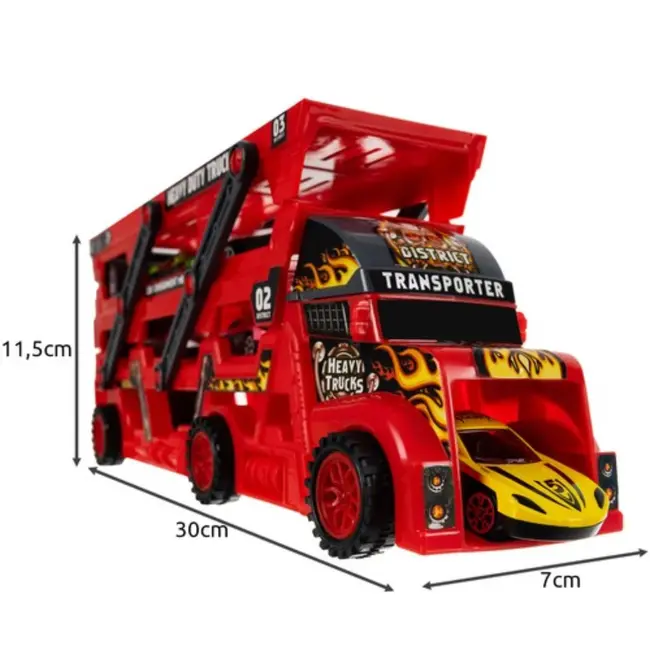 Kruzzel TIR Vrachtwagen Speelset met 6 Auto's - Spannende Lanceeractie voor Kinderen