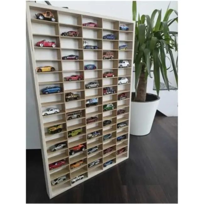 Kruzzel Houten Speelgoedauto Plank - Perfect voor het Organiseren van Speelgoedauto's